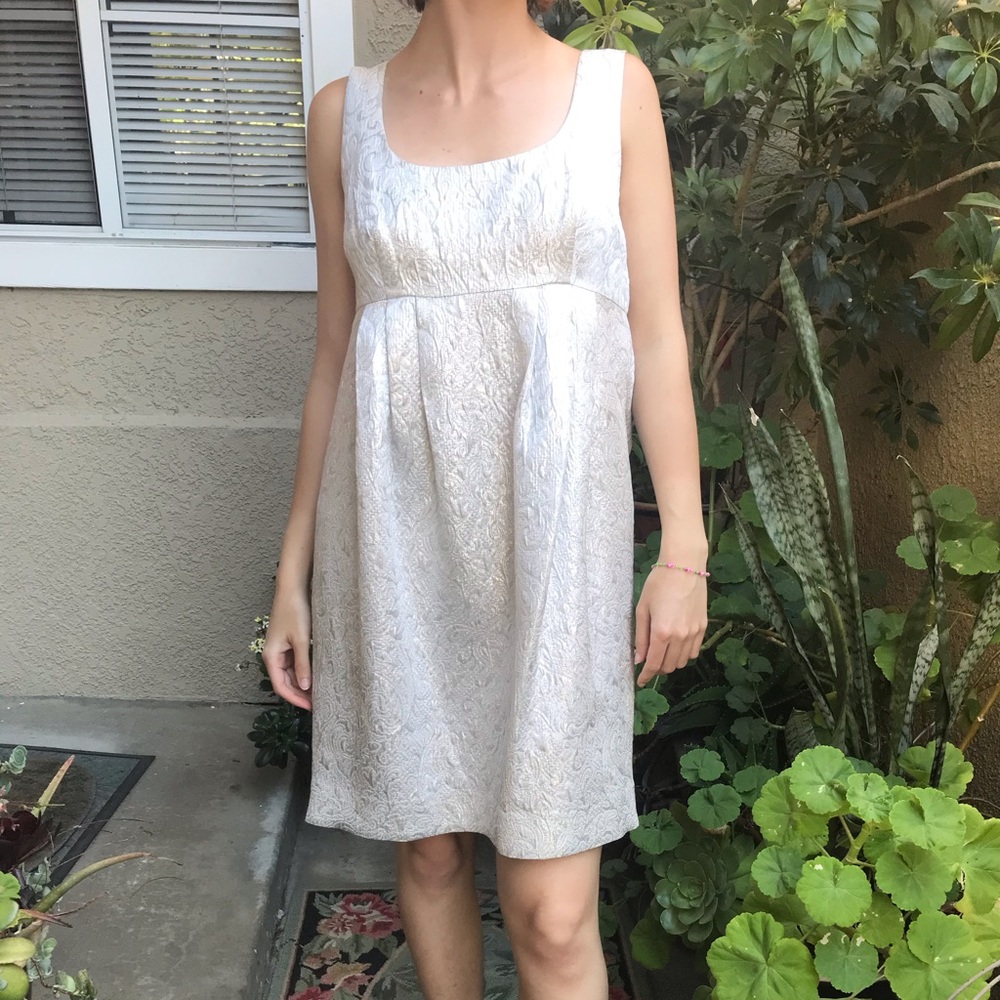 New silver metallic Michael Kors cotton dress